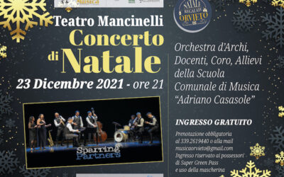 Concerto di Natale al Mancinelli, il 23 Dicembre gli auguri in musica alla città di Orvieto