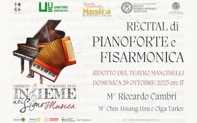 Il pianoforte e la fisarmonica del M° Cambri inaugurano “Insieme, nel Segno della Musica”